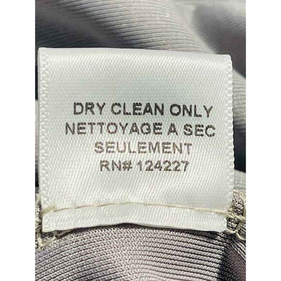 MISA Los Angeles Womens Talin Off The shoulder Velvet Mini Dress Sz S Gray - Picture 7 of 10